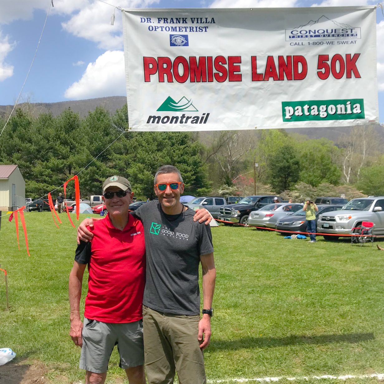 hanging out with David Horton after the Promise Land 50K